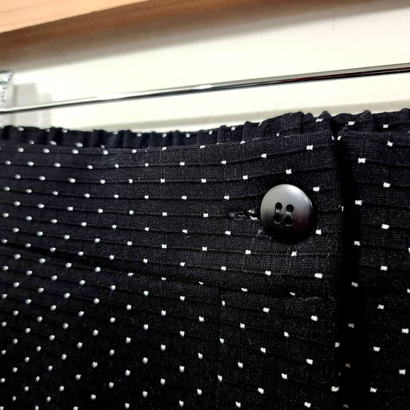 Ruti Scuba Essential Top & Wide-ish Pant Black White Polka Dot Lounge Set SZ 4/6 - Picture 13 of 16